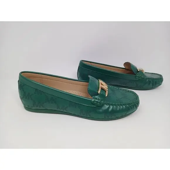 Michael Kors Camila Logo Moccasin Jewel Green Women SZ 7M 49S2CAFR1L New In Box - Picture 7 of 16